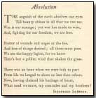 "Absolution" by Siegfried Sassoon