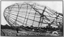 Framework of a Zeppelin shot down over England, 23 Sep 1916
