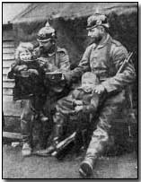 German soldiers in Antwerp feeding orphans