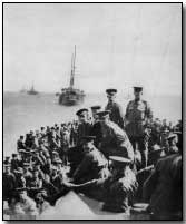 ANZAC troops aboard a transport in the Dardanelles