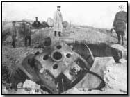 Ruined gun turret of Namur fort, 1914