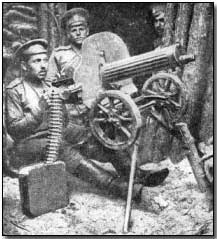 Russian machine gun team
