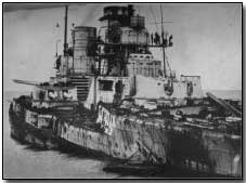SMS Seydlitz after the Battle of Jutland: In spite of severe damage, the ship managed to reach port
