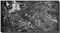 Ruins of Ypres as seen from the air