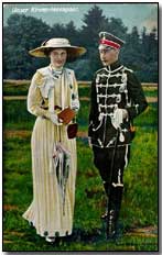 1906 Postcard of Crown Prince Wilhelm and Crown Princess Cecilie