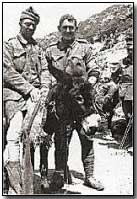 John Simpson Kirkpatrick with his donkey and a wounded solider
