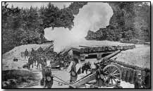Belgian artillery firing on German positions