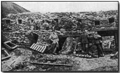 German barricades on the Western Front