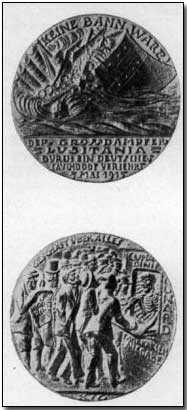 German medal commemorating the sinking of the Lusitania