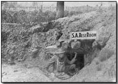 Salvation Army dugout on the Western Front