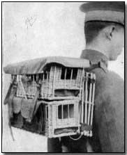 Signal Corps pigeon carrying apparatus