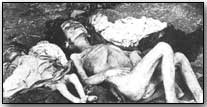Starved Armenian mother with her children