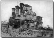 HMS Vindictive following the raid at Zeebrugge