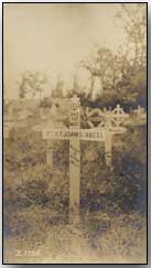 The original grave marker of Private Alfred Thomas Adams