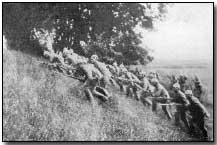 German infantry storming a hill in the Argonne