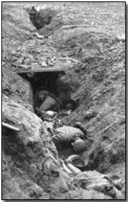 German dead in frontline trench on the Somme, 1916