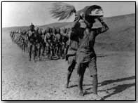 Sikhs marching in Mesopotamia carrying Guru Granth Sahib before themselves