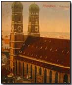 Munich cathedral from a 1915 postcard (click to enlarge)