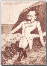 Kaiser Wilhelm II being swamped by Socialist waves (click to enlarge, copyright Simon Rees)