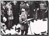 German officer reading proclamation of war in Berlin