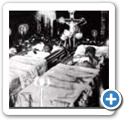 The body of Archduke Franz Ferdinand and his wife lying in state