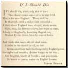 "If I Should Die" by Rupert Brooke