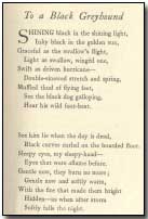 "To A Black Greyhound" by Julian Grenfell