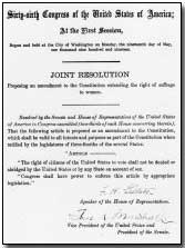Photograph of the U.S. 19th Amendment